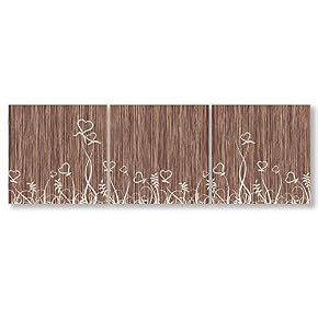 3 Panel Wooden Texture Art Painting Wall Bedroom...