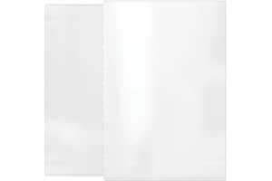 Risch 4.25” x 14” Removable Heat-Sealed 10-Gauge Vinyl Add-A-Page Inserts for 8.5” x 14” Pocket Styled Menu Covers, Clear, 2 View (Pack of 24) - Made in The USA
