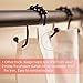 Moldiy Bathroom Shower Curtain Hooks Novelty Shower Double Glide Shower Rings, Set of 12