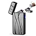 Electronic Cigarette Lighter Dual Arc Plasma Lighter Rechargeable Windproof Flameless Electric USB Lighter for Cigarette,Candle (Black Line)