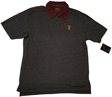 Arizona State Sun Devils Chiliwear Gray & Maroon 3 Button Placket SS Polo (L)