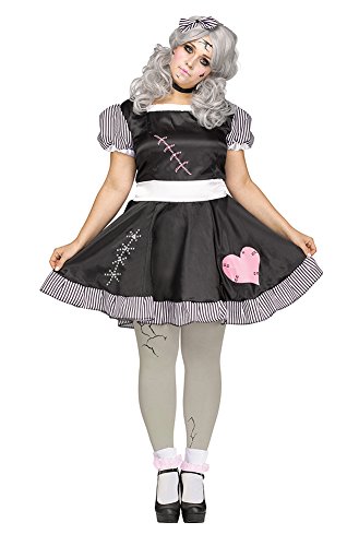 Fun World Women's Plus Size Broken Doll Costume