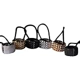 Bzybel Womens 6 pcs Alloy Metal Glitter Cuff Wrap Ponytail Holder Hair Tie Fashion Accessory Set (Style three)