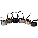 Bzybel Womens 6 pcs Alloy Metal Glitter Cuff Wrap Ponytail Holder Hair Tie Fashion Accessory Set (Style three)