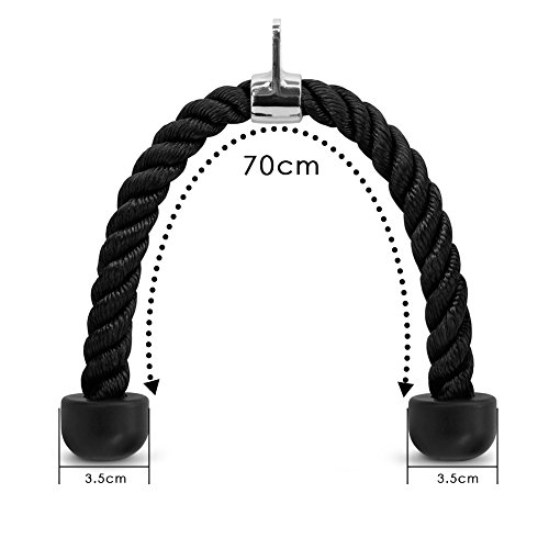 Elemart-Heavy-Duty-Tricep-Rope-Attachment-27inch-Non-Slip-V-Shaped-Press-Down-Bar-Pull-Down-Handle-Attachment-for-Triceps-Workout-Fitness-Body-Building-Gym-Equipment-Exercise-Machine-Attachment