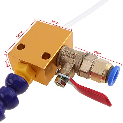 ChgImposs Mist Coolant Lubrication Spray System, Engraving Machine Metal Cutting Fluid Cooling Sprayer with Quick Insertion Diameter 8mm Air Pipe for CNC Lathe/Milling / Drill Machine