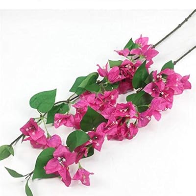 Buy 10pcs Silk Bougainvillea Glabra Climbing Bougainvillea Flower Artificial Bougainvillea Tree Branches 31 5 Six Colors For Wedding Centerpieces Deep Pink Online In Indonesia B07r195r33