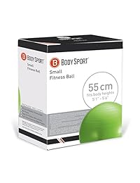 Body Sport - Pelota de ejercicios para deportes con bomba para hogar, gimnasio, equilibrio, estabilidad, Pilates, fuerza de núcleo, estiramiento, yoga, instalaciones de fitness, sillas de computadora.