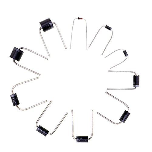 Wimas 10Values 90PCS Rectifier Diode Axial Lead Rectifier Diode Assortment Kit (10Values 90PCS)