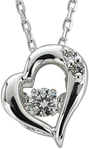 Amazon ピンキーアンドダイアン Pinky Dianne 10金 ホワイトゴールド ハート Dancindstone ペンダント ネックレス ホワイトトパーズ ダイヤモンド Opcpd ネックレス 通販