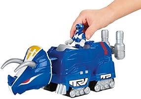 imaginext power rangers blue ranger and triceratops