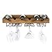ArtifactDesign Wall Mounted Wood Wine Rack for Bottles with Stemware Glass Storage (1, Walnut Stained)