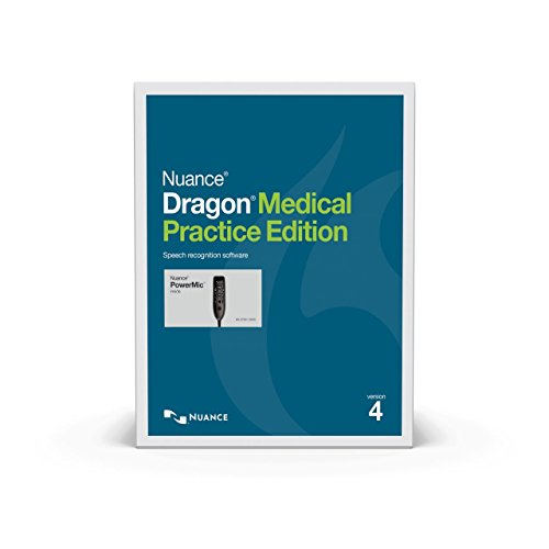 Nuance® Dragon® Medical Practice Edition 4 Speech Recognition Software and Nuance® PowerMic™ III with 3ft Cord for Windows