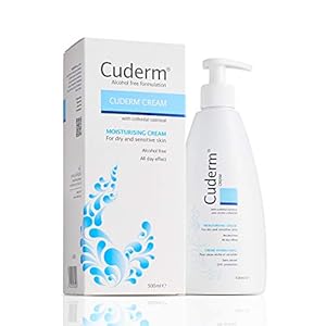 Cuderm Cream 500ml Alcohol Free Moisturiser for Dry Skin & Eczema | Colloidal Oatmeal | Hypoallergenic | Vegan…