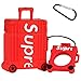 Joyleop(Red S Suitcase) Compatible with Airpods 1/2 Case Cover,3D Cute Cartoon Luxury Funny Fun, Soft Silicone Airpod Character Design Skin Keychain Ring,for Girls Boys Teens Air pods 1& 2