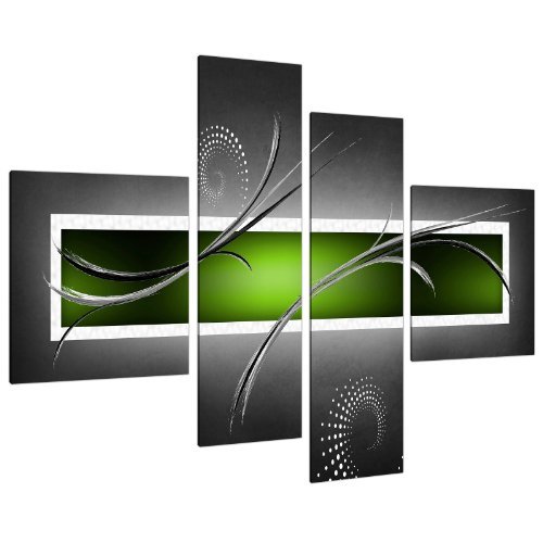 Large Lime Green Rose Floral Canvas Wall Art Pictures Prints XL 4110