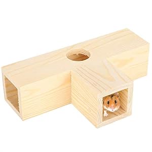YOUTHINK Tunnel in Legno di Cavia Tunnel per Animali Domestici Tubo Giocattolo Piccoli Animali Domestici Nido…