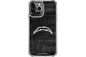 Skinit Clear Phone Case Compatible with iPhone 13 Pro Max - Officially Licensed NFL Los Angeles Chargers Black & White Design