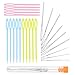 24 Pcs Large-Eye Blunt Needles by iFergoo, 9 Pcs Stainless Steel Sewing Needle and 15 Pcs Plastic Lacing Needles, Hand Sewing Quilting for Leather Projects and Sewing Handmade Craft