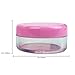 (Quantity: 100 Pcs) Beauticom 5G/5ML Round Clear Jars with Pink Lids for Scrubs, Oils, Toner, Salves, Creams, Lotions, Makeup Samples, Lip Balms - BPA Free