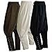 JoyeArt Men's Spring Summer Autumn Ankle Banded Pants Medieval Viking Navigator Trousers Renaissance Pants,Black,X-Large