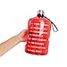 BuildLife 1 Gallon Water Bottle Motivational Fitness Workout with Time Marker/Drink More Daily/Clear BPA Free/Large 128OZ Capacity Throughout The Day(Red,1 Gallon)