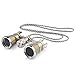 Uarter Opera Glasses Theater Vintage Binoculars with Chain Necklace Champagne-Silver