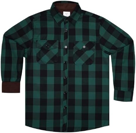 Amazon.com: Five Brother Men's Metal Snap Flannel Shirt, XL, Red