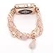 JOMOQ Apple Watch Band, Fashion Sports Beaded Bracelet Replacement iWatch Strap Band For Women Girls, Apple Watch Series 38mm/42mm