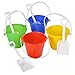 Kicko Beach Toy Set, 12 Sets, 4.25 Inches, Fun Bucket, Sand Castle Toys, Plastic Beach Shovel, Building Beach Toys for Kids with Tools and Bucket