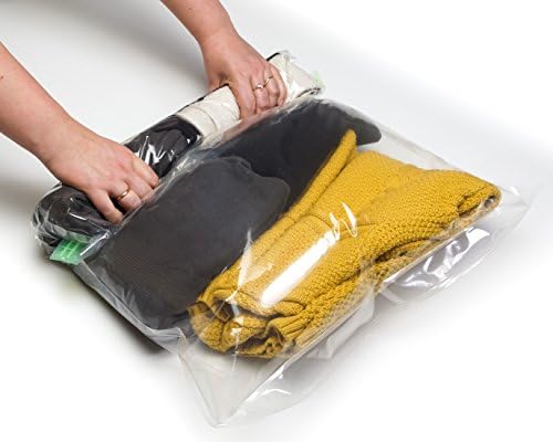 Travel Storage Bags for Clothes - Reusable no Vacuum Space Saver Bags – Extra-Durable – Water, Dust &amp; Odor Resistant Compression Bags for Travel and Storage (4 items – 20x28’’, 4 items – 16x24”)