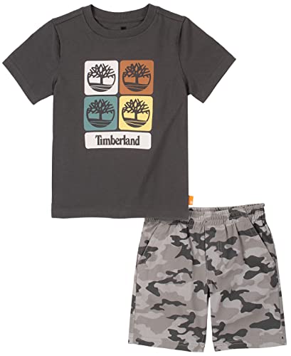 Timberland baby boys 2 Pieces Tee Shorts Set, Wolf