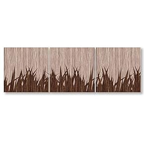 Wall26-3 Panel Canvas Wall Art- Wooden Texture Art -Giclee Painting Wall Bedroom Living Room Home Decoration - 12"x12"x3 Panels