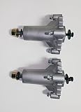 2 Heavy Duty Spindle Assemblies - Compatible With: 130794, 532130794. Thicker Cast Metal Than FSP Includes Hardware (mounting Bolts, Blade Bolts, Pulley nut, Pulley Spacer)