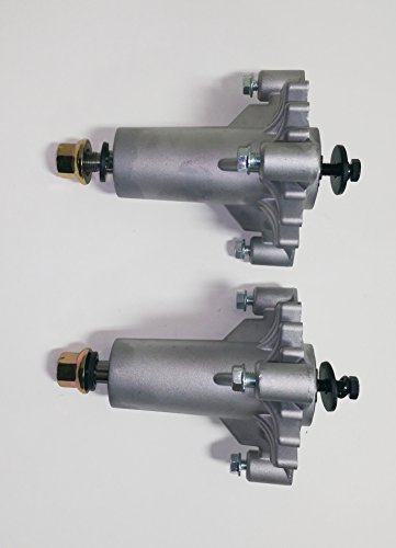2 Heavy Duty Spindle Assemblies - Compatible With: 130794, 532130794. Thicker Cast Metal Than FSP Includes Hardware (mounting Bolts, Blade Bolts, Pulley nut, Pulley Spacer)