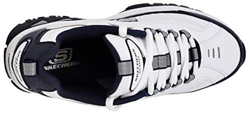 Skechers Men's Energy Afterburn White/Navy Blue Sneaker M US in