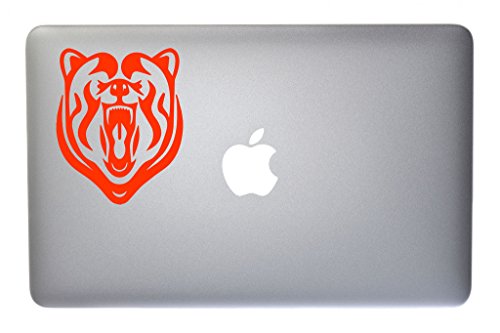 Kodiak Grizzly Bear Vinyl Decal for Macbook, Laptop or other device 5 Inch (orange)