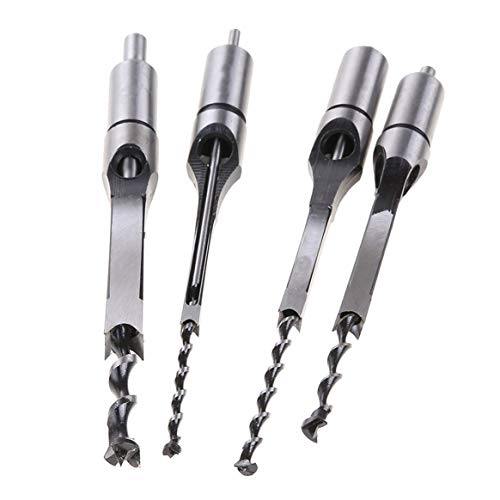 Square Hole Mortiser Drill Bit Hole Drill Guide Positioner Mortising Chisel Drill for DIY Woodworking Electric Drill Tools