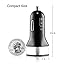 Hallein(TM) 3.1A 15W Dual Port High Speed USB Car Charger with 3ft 8 Pin Lightning to USB Sync & Charging Cable Cord (Black)