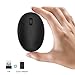 TENMOS Mini Rechargeable Wireless Mouse, 2.4GHz Optical Travel Mouse Silent Wireless Computer Mice with USB Receiver, Auto Sleeping, 3 Buttons, 1000 DPI Compatible with Laptop, PC, Chromebook (Black)