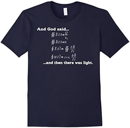 Men's And God Said (Maxwell's equations) shirt 2XL Navy