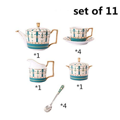 Set Da Tè Europeo Classico 15 pezzi Afternoon Tea Set di bicchieri for caffè Servizio da tè in porcellana smaltata in… - immagine 4