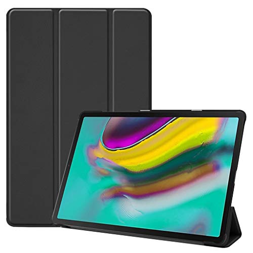 Cywulin Case for Samsung Galaxy Tab S5e 10.5 2019 Model SM-T720 SM-T725 Tablet, Slim Lightweight Shell Folding Smart Stand Folio Leather Magnetic Trifold Cover Case with Auto Wake Sleep (Back)
