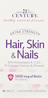 Hair, Skin & Nails, Extra Strength, 90 Tablets - 21st Century