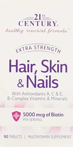 Hair, Skin & Nails, Extra Strength, 90 Tablets - 21st Century