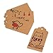 G2PLUS Kraft Paper Gift Tags with String, 100PCS Blank Gift Tags, Christmas Gift Tag, Holiday Hangtags for Gift Wrapping, DIY Arts & Crafts, Halloween(2X 4 in)