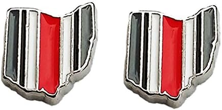 The Buckeye Bead The Ohio State University Helmet Stripe Ohio Post Earrings