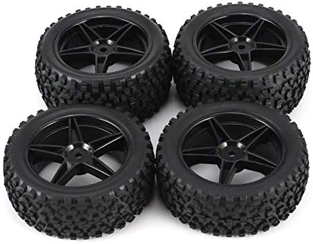 Universal 4pcs 1:10 scale Off Road Buggy Tires Rims Set 12mm hex hubs