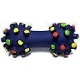 WantChew Latex Dog Squeaky Chew Dumbbell