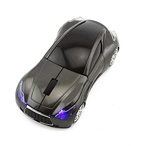 CHUYI Wireless Sport Car Mouse Optical Mouse Mice Ergonomic Design for Computer Laptop Gray Christmas Gift - Thumbnail 7
